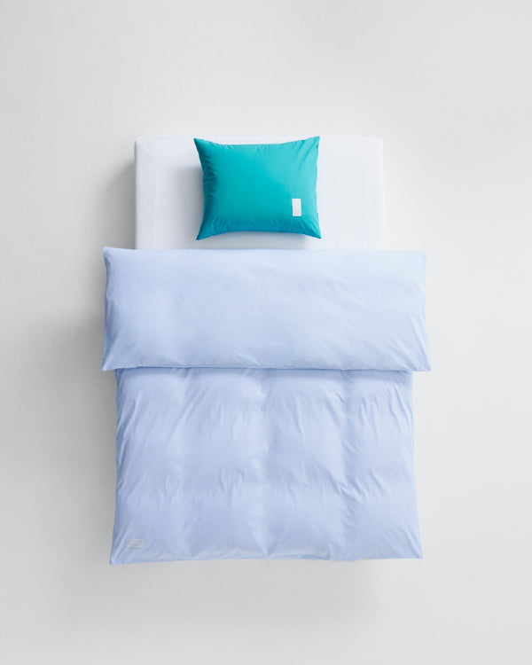 Wall Street duvet cover | Light blue striped dots Jacquard